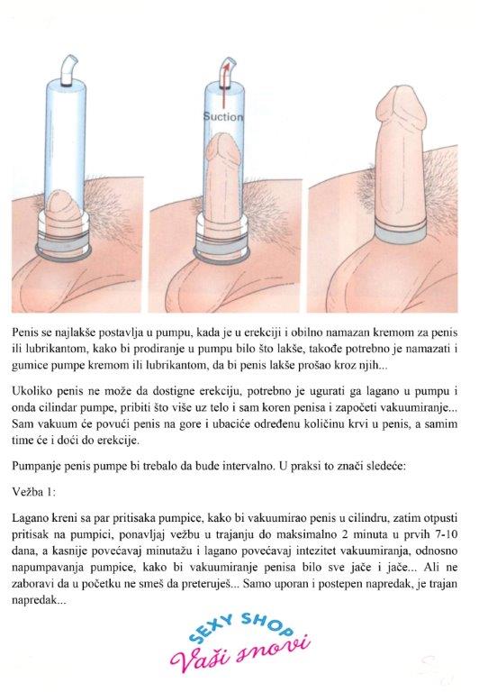 Uputstvo za penis pumpu